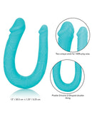 Silicone Double Dong Teal Ac-dc - iVenuss