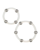 Steel Beaded Silicone Ring Set - iVenuss