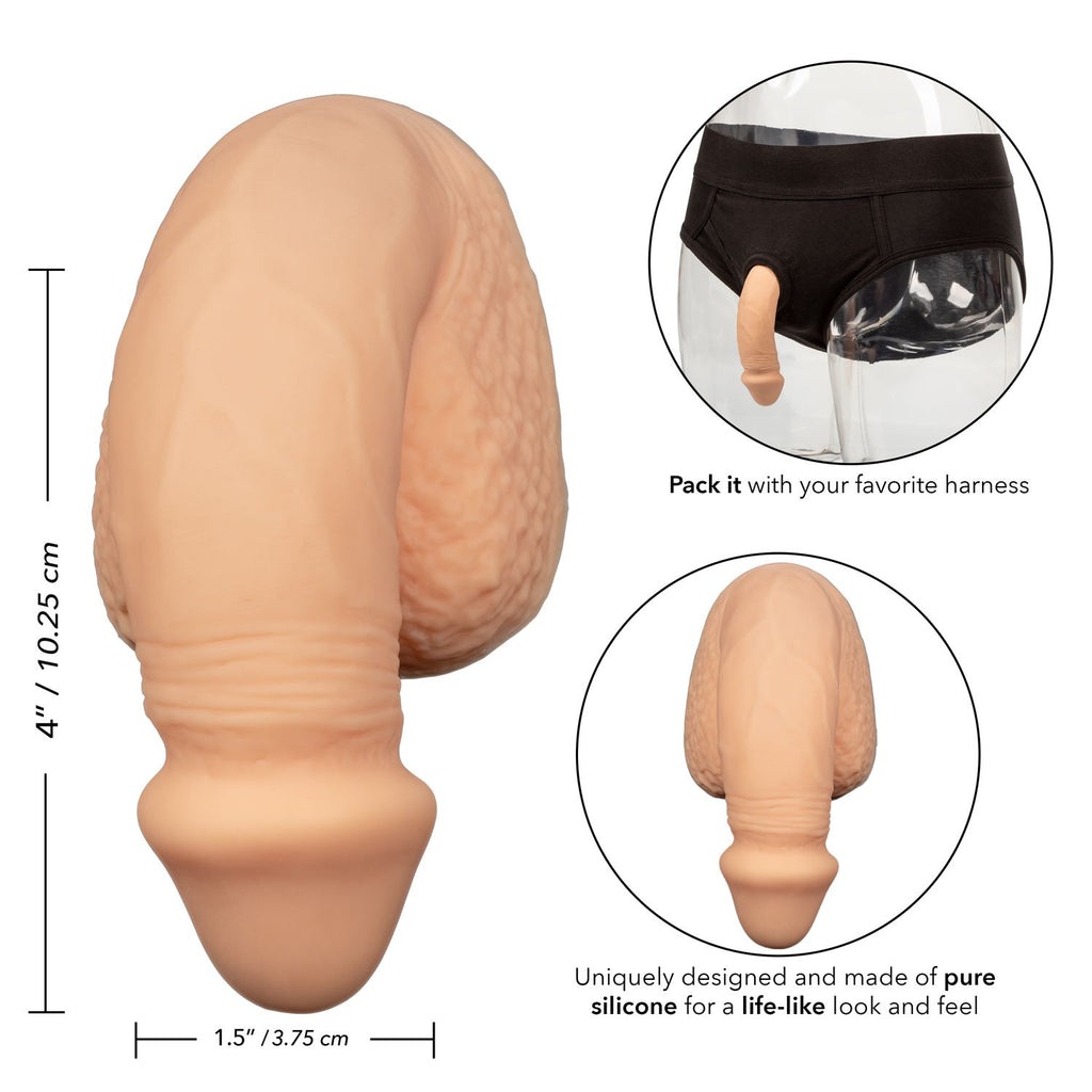 Packer Gear 4in Silicone Penis Ivory - iVenuss