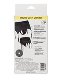 Boundless Thong W- Garter L-xl Harness Black