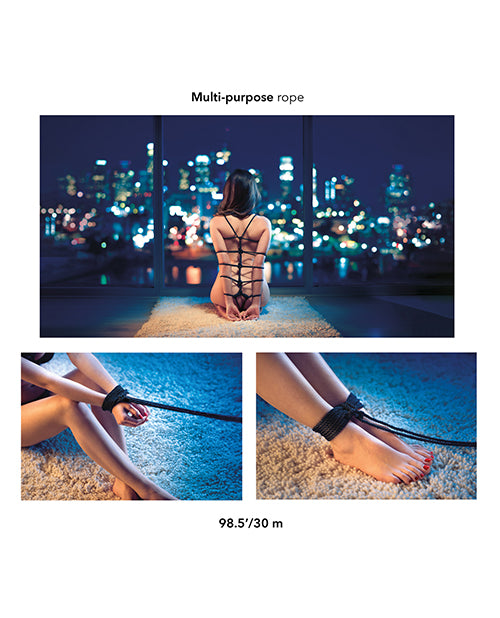 Scandal Bdsm Rope 30m-98.5 Ft Black - iVenuss