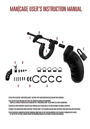 Mancage Model 21 Chastity 4.5 In Silicone Cock Cage