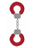 Pleasure Handcuffs Furry Red - iVenuss