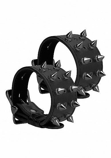 Ouch! Skulls & Bones Handcuffs W- Spikes Black - iVenuss
