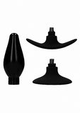 Interchangeable Butt Plug Set Rounded Large Black