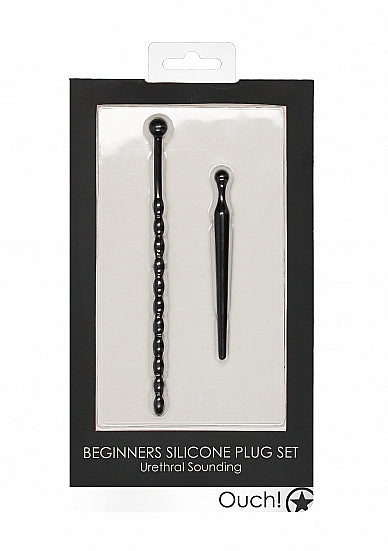 Silicone Beginners Plug Set Urethral Sounding Black