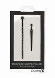 Silicone Beginners Plug Set Urethral Sounding Black
