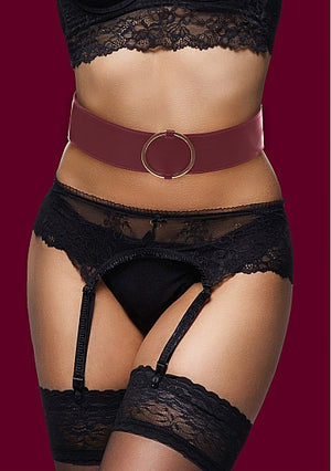 Ouch Halo Waist Belt L-xl Burgundy
