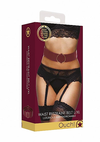 Ouch Halo Waist Belt L-xl Burgundy