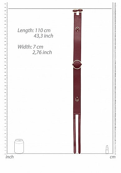 Ouch Halo Waist Belt L-xl Burgundy