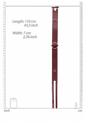 Ouch Halo Waist Belt L-xl Burgundy
