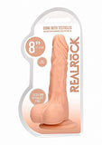 Realrock 8in Dong Flesh W- Testicles