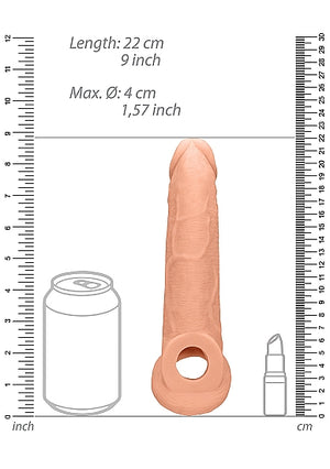 Realrock Penis Sleeve 9in Flesh