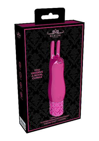 Royal Gems Elegance Pink Rechargeable Silicone Bullet