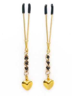 Tweezer Nipple Clamp W- Heart Pendant - iVenuss