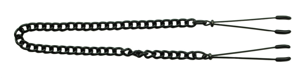 Black Tweezer Clamp W-link Chain - iVenuss