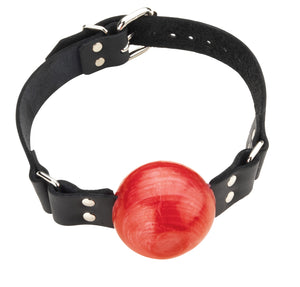 2in Red Ball Gag W-buckle - iVenuss