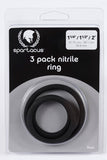 Nitrile Cock Ring Set-black - iVenuss
