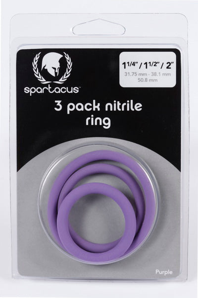 Nitrile Cock Ring Set-purple - iVenuss
