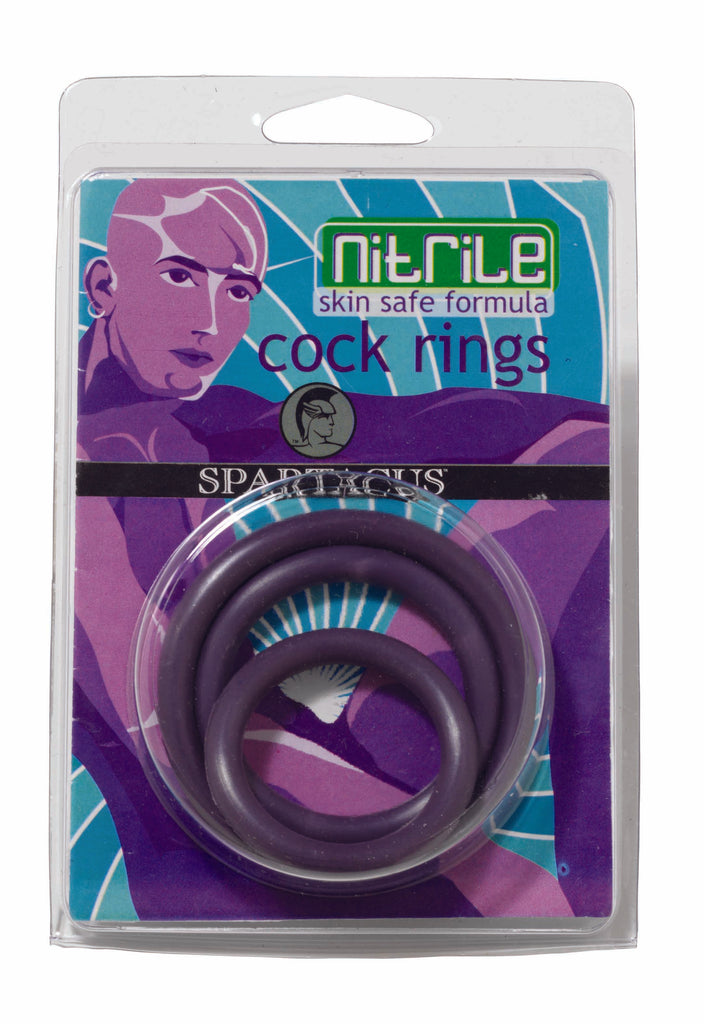 Nitrile Cock Ring Set-purple - iVenuss