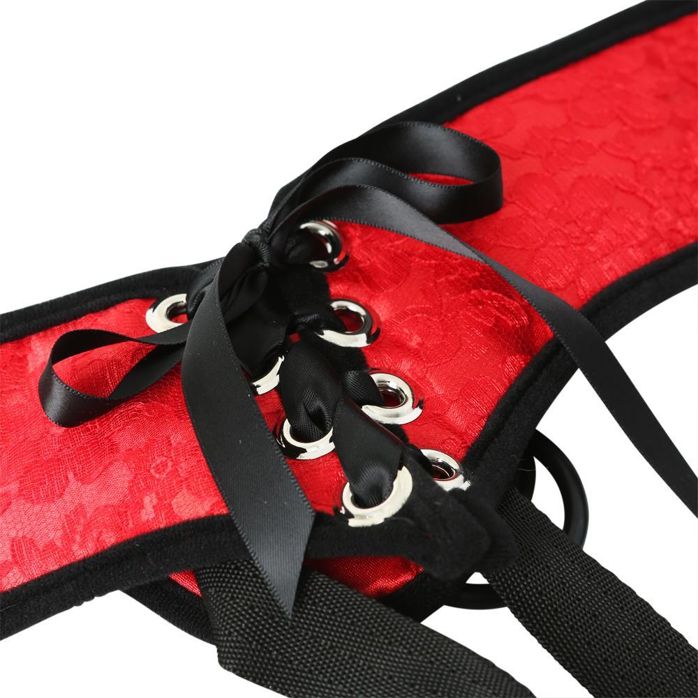 Red Lace Corsette Strap On - iVenuss