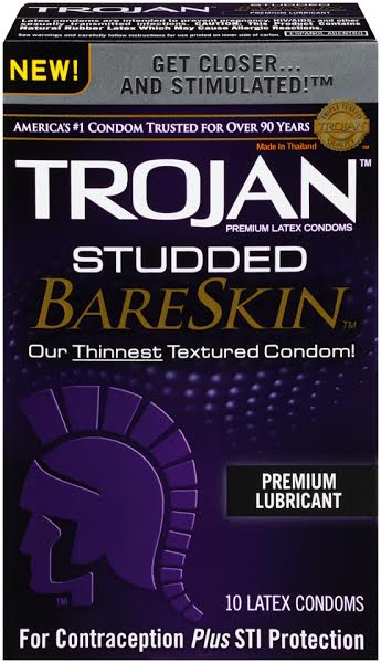 Trojan Studded Bareskin 10 Pack - iVenuss