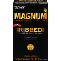 Trojan Magnum Ribbed 12 Pack - iVenuss