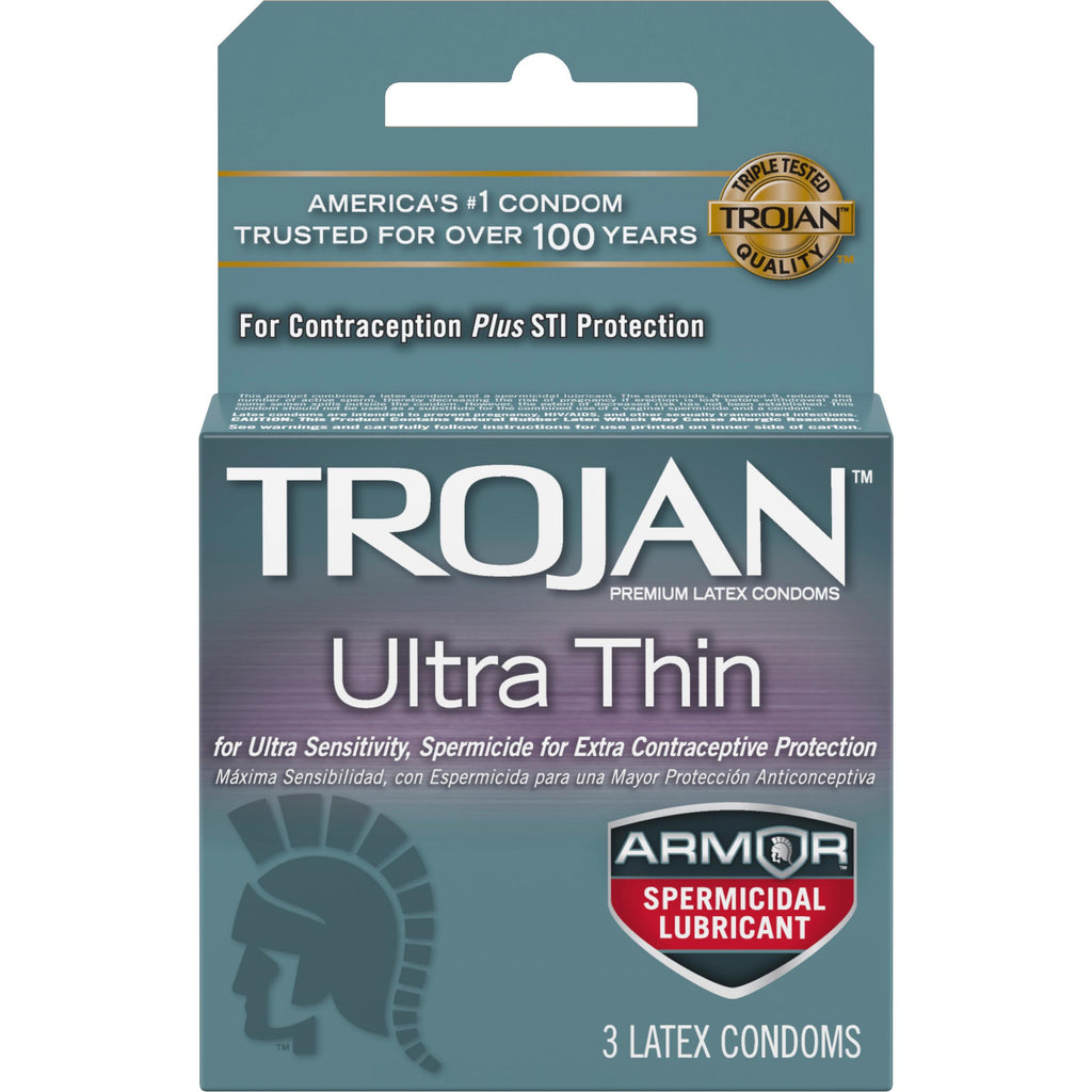 Trojan Ultra Thin Armor 3pk Spermicidal - iVenuss
