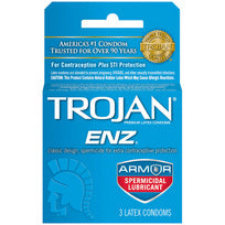 Trojan Enz Spermicidal 3pk - iVenuss