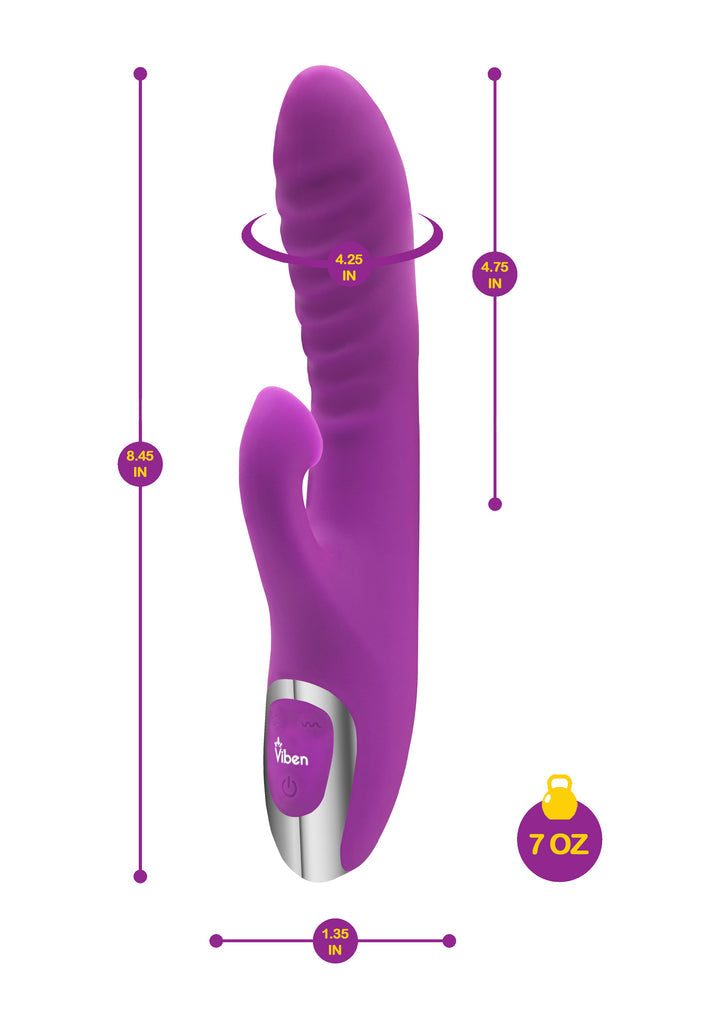 Viben Frenzy Rabbit Vibe W- Clit Suction Berry