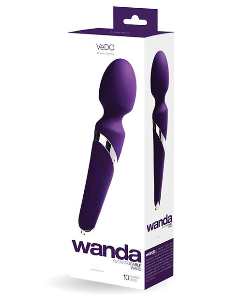 Vedo Wanda Rechargeable Wand Vibe Deep Purple - iVenuss