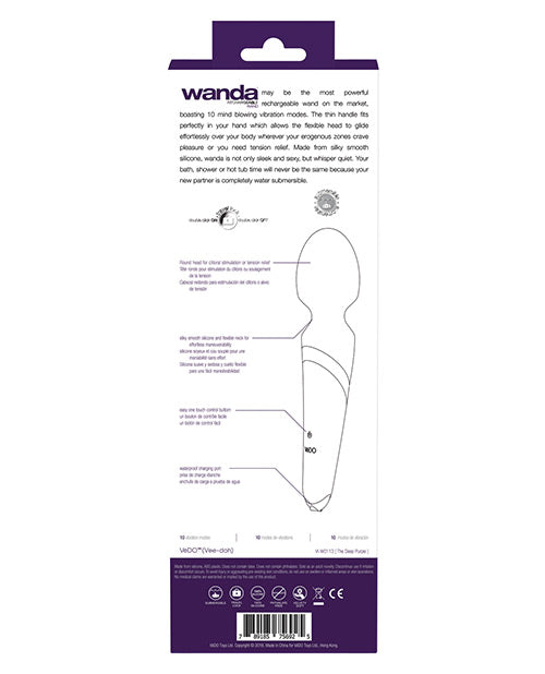 Vedo Wanda Rechargeable Wand Vibe Deep Purple - iVenuss