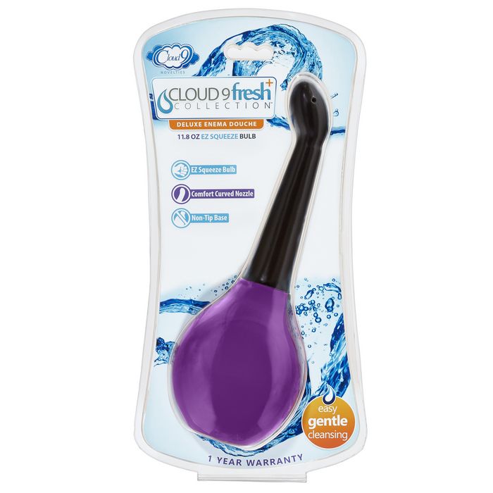 Cloud 9 Fresh + Deluxe Anal Soft Tip Enema Douche 11.8 Oz W- Ez Squeeze Bulb - iVenuss