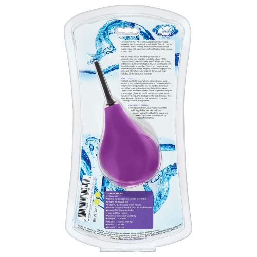 Cloud 9 Fresh + Deluxe Anal Soft Tip Enema Douche 7.6 Oz W- Ez Squeeze Bulb & 2 C-rings - iVenuss