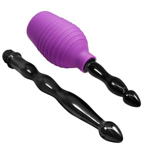 Cloud 9 Fresh + Deluxe Anal Enema Douche Kit 10.8 Oz Ez Squeeze Bulb W- Soft Nozzle - iVenuss