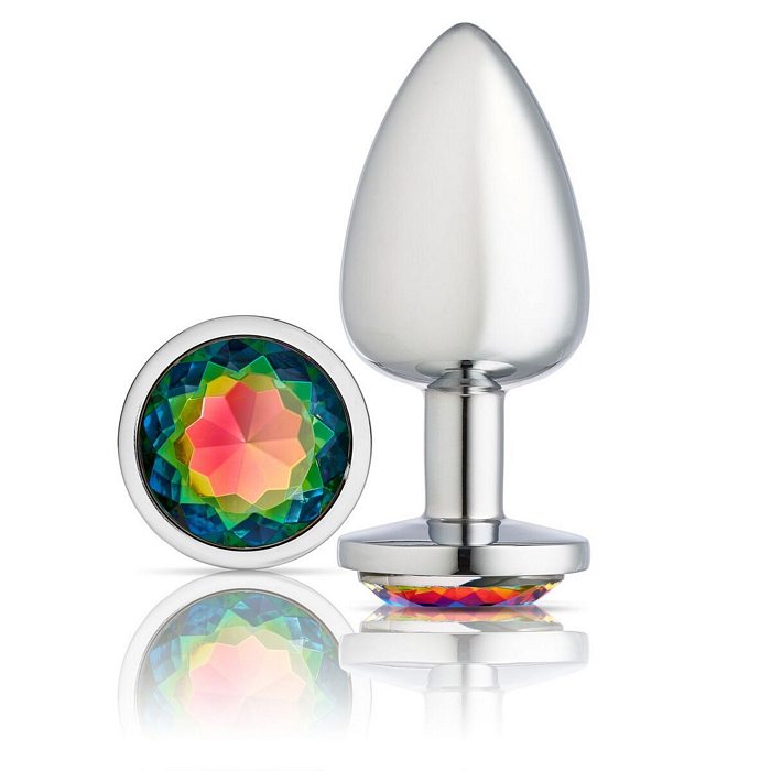 Cloud 9 Gems Silver Chromed Anal Plug Large - iVenuss