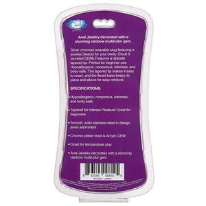 Cloud 9 Gems Silver Chromed Anal Plug Large - iVenuss