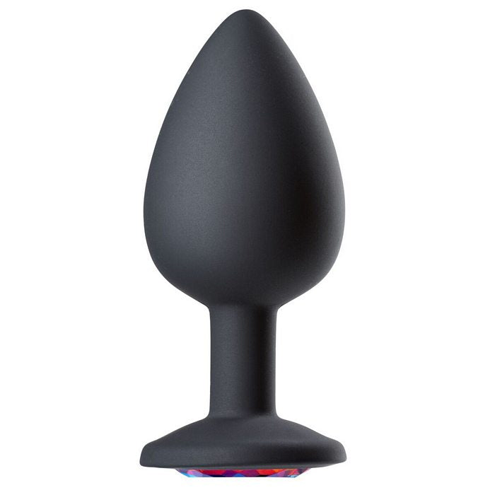 Cloud 9 Gems Black Silicone Anal Plug Large - iVenuss