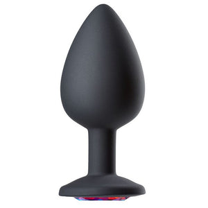Cloud 9 Gems Black Silicone Anal Plug Large - iVenuss