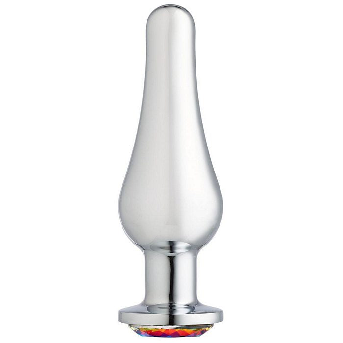 Cloud 9 Gems Silver Chromed Tall Anal Plug Large - iVenuss