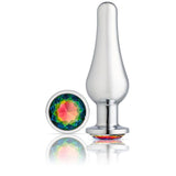 Cloud 9 Gems Silver Chromed Tall Anal Plug Large - iVenuss