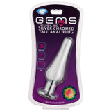 Cloud 9 Gems Silver Chromed Tall Anal Plug Large - iVenuss