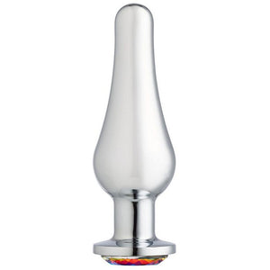 Cloud 9 Gems Silver Chromed Tall Anal Plug Large - iVenuss