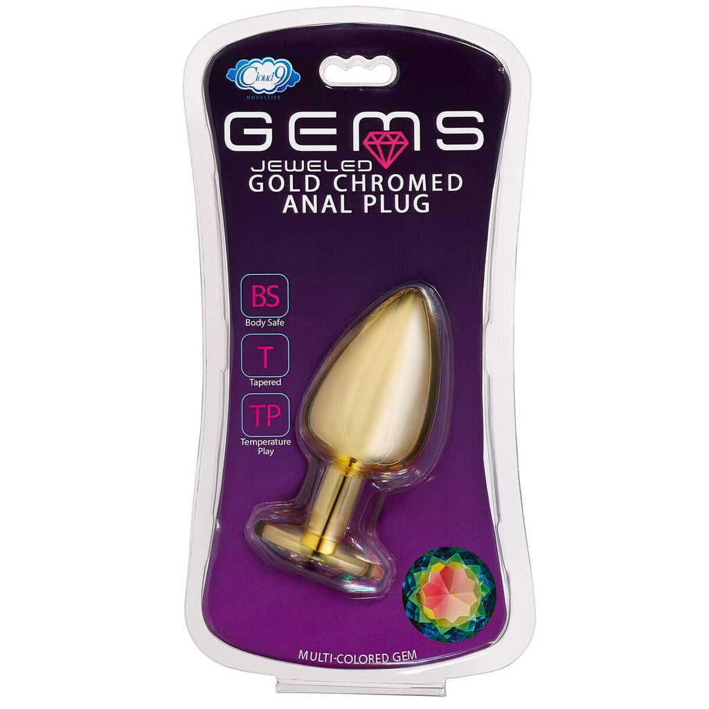 Cloud 9 Gems Gold Anal Plug Large - iVenuss