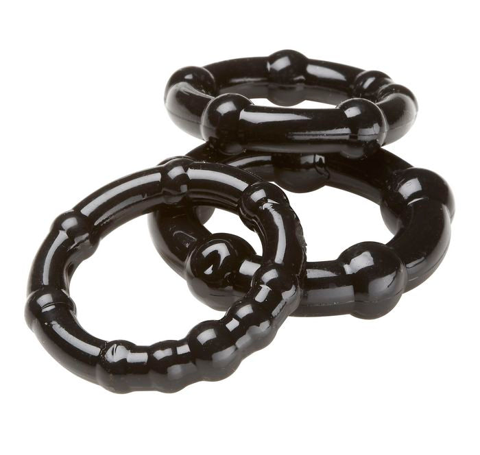Cloud 9 Cockring Combo Beaded Black - iVenuss