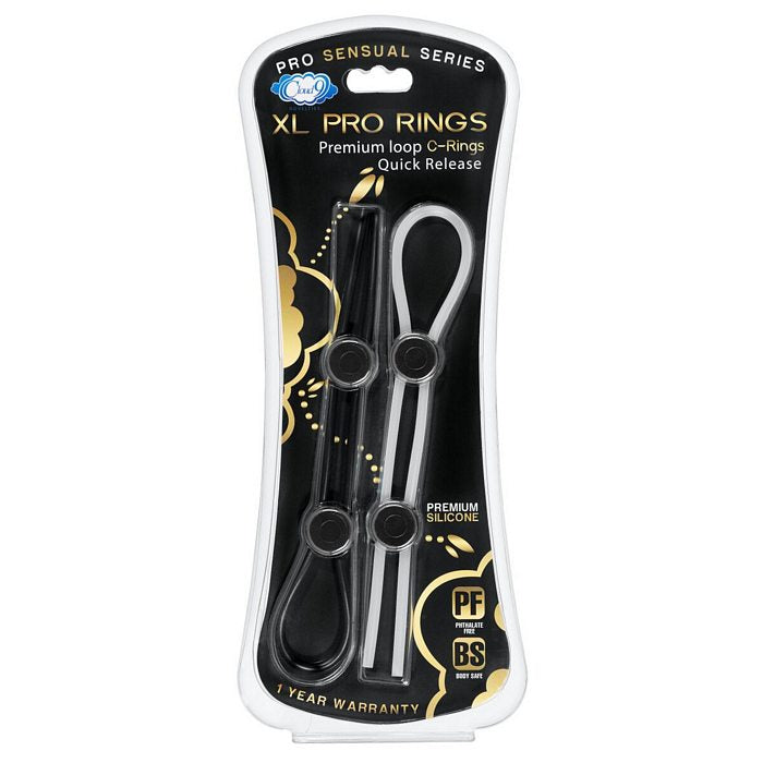 Pro Sensual Xl Pro Rings Black & Clear 2 Pack - iVenuss