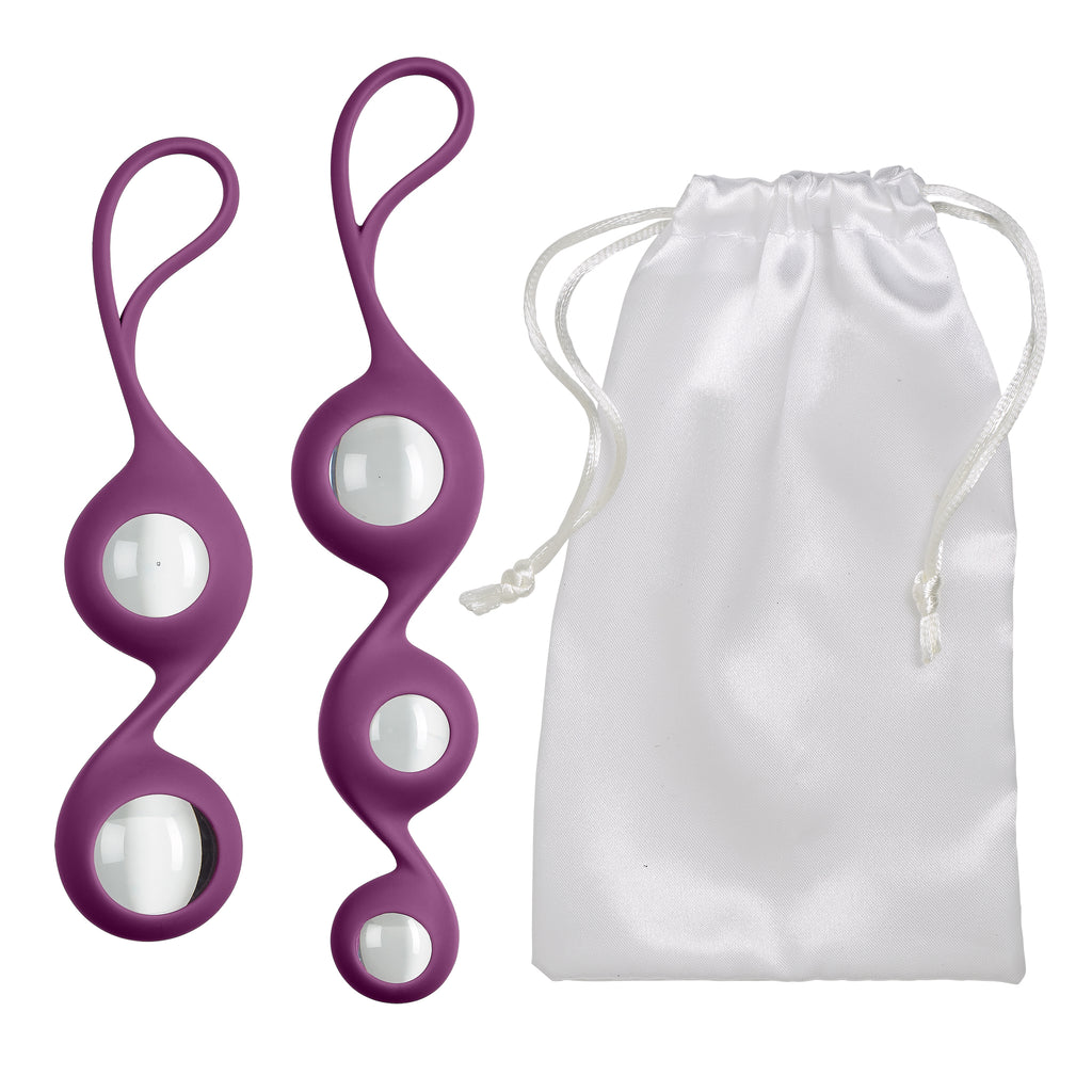 Cloud 9 Health & Wellness Borosilicate Kegel Training Set - Plum