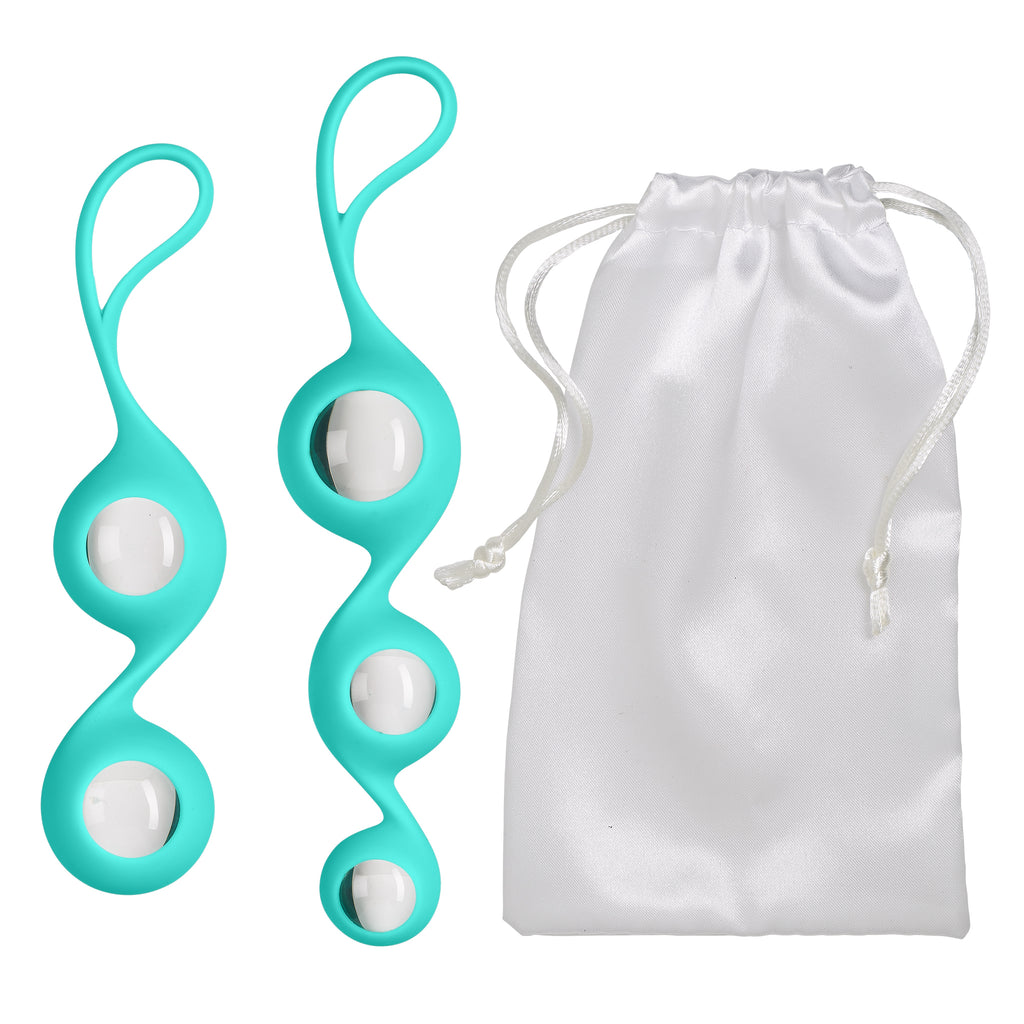Cloud 9 Health & Wellness Borosilicate Kegel Training Set - Teal
