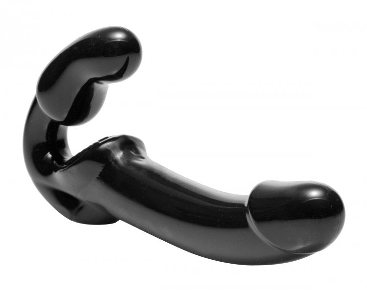 Strap U Revolver Strapless Strap On Dildo Black - iVenuss