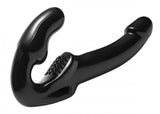 Strap U Revolver Strapless Strap On Dildo Black - iVenuss